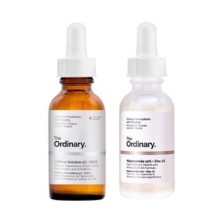 The Ordinary 5%咖啡因眼部精华 30ml+10%烟酰胺精华 30ml