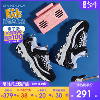 SKECHERS 斯凯奇 男女童运动 熊猫鞋 996212L-BKW