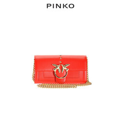 PINKO 2020春夏 奢侈品 女士红色牛皮小号链条包斜挎两用燕子包 1P21KVY5FF R24