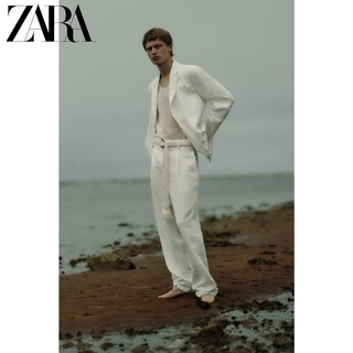 ZARA 新款 男装 亚麻休闲西装外套 05629024251