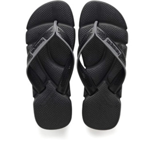 Havaianas 哈瓦那 Men‘s Power Flip Flop 男士凉拖 Black/Steel Grey US8