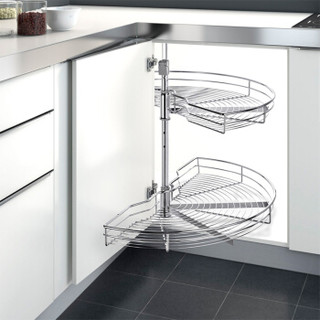 HIGOLD 悍高 厨房橱柜180度转角拉篮 调味拉篮厨房置物架 线条篮(左右开门通用)