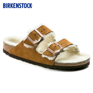 BIRKENSTOCK毛毛鞋男女同款加绒软木拖鞋外穿Arizona系列