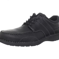 Clarks 其乐 Sektor 45 男款系带休闲皮鞋 Black Oily US11.5