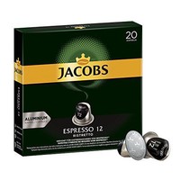 Jacobs 咖啡胶囊 Espresso Ristretto，浓度12/12，200粒兼容Nespresso，10 x 20杯