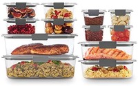 Rubbermaid Brilliance Storage  24件套 塑料盖子| 无BPA，防漏食品容器，透明