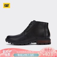 CAT/卡特专柜同款新款亮黑色牛皮革男休闲鞋P722856H3ADR09 亮黑色