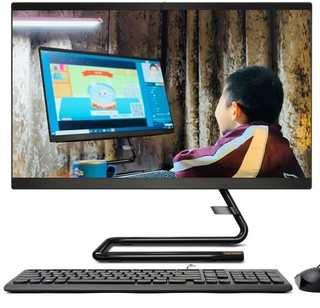 Lenovo AIO 520C 致美一体机台式电脑21.5英寸（J4005 4G 256G SSD WIFI 蓝牙 Win10  三年上门）黑