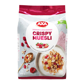 瑞典（AXA）进口水果麦片即食早餐冲饮谷物草莓酸奶什锦混合麦片500g