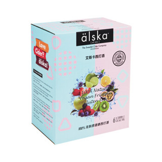 英国艾斯卡Alska330ml*6混合口味（草莓青柠+梨荔枝+水蜜桃树莓）
