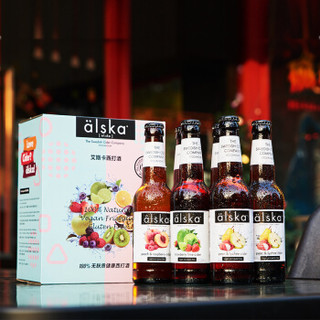 英国艾斯卡Alska330ml*6混合口味（草莓青柠+梨荔枝+水蜜桃树莓）