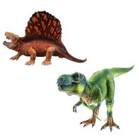 思乐儿童玩具恐龙玩具男孩仿真动物模型早教认知侏罗纪雷克斯暴龙异齿龙2只装+凑单品