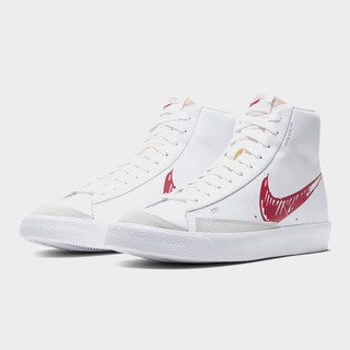 NIKE 耐克 Blazer 男士运动板鞋 CW7580-100 白红/手绘Logo 39