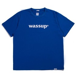 WASSUP夏季潮流国潮印花纯色纯棉短袖t恤男女同款短袖ins上衣学生