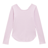 GU 极优 女士纯色罗纹紧身两穿长袖T恤327510
