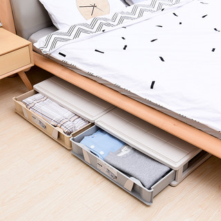 床底抽屉式收纳箱塑料特大号家用衣服透明整理箱子床下储物盒带轮