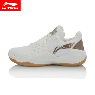 LI-NING 李宁 ABAN053 音速6 篮球鞋 乳白色/灰褐色-4 45