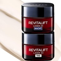 巴黎欧莱雅 Revitalift Laserx3 复颜光学紧致嫩肤去皱 日霜+晚霜套装 50ml*2瓶