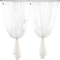 羽罗 蕾丝窗纱纱帘透光不透人法式韩式美式田园白纱窗帘门帘飘窗免打孔