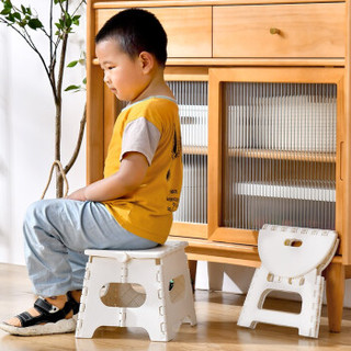BELO 百露 塑料折叠小凳子户外便携钓鱼马扎卫生间浴室儿童换鞋椅子家用板凳 折叠凳方形