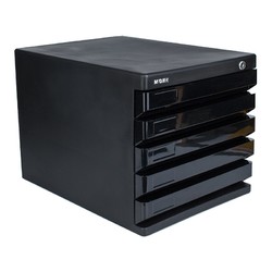 M&G 晨光 ADM95298 五层带锁文件柜 黑色 +凑单品