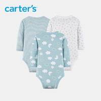 Carter's 孩特 婴儿纯棉印花三角爬服三件套 1I733110