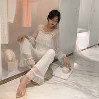 PEANOJEAN 6727 蕾丝公主睡衣套装