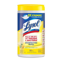 京东PLUS会员：美国 Lysol 消毒湿巾 柠檬微风味 80抽 *2件
