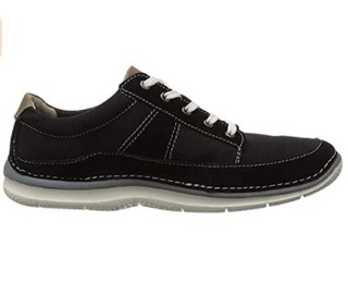 Clarks Ripton Plain 男士休闲鞋 Black Canvas UK7.5