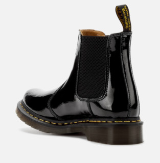 Dr.Martens 马汀博士 2976 PATENT Lamper女士漆皮平底切尔西靴 黑色UK3