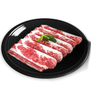 鲜元道 牛五花肉片500g/袋 烤肉片 火锅食材
