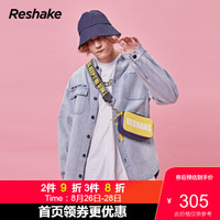 reshake马克华菲旗下潮牌【商场同款】2020夏新品蜡笔小新联名牛仔外套 563靛蓝 175/L