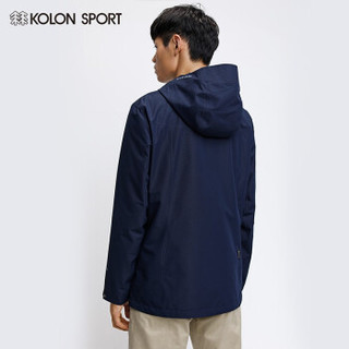 KOLONSPORT/可隆冲锋衣 男子户外戈尔专业防风拒水中长款夹克GORE-TEX 2L LHGJ0SN121-NA 深蓝色 L/175