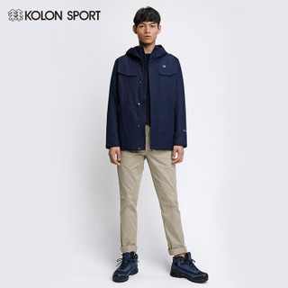 KOLONSPORT/可隆冲锋衣 男子户外戈尔专业防风拒水中长款夹克GORE-TEX 2L LHGJ0SN121-NA 深蓝色 L/175