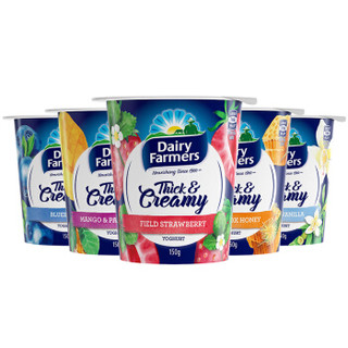 Dairy Farmers 澳田 低温酸奶冷饮 澳洲进口果味酸奶 风味发酵乳 6杯混合装