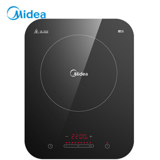 美的（Midea）电磁炉 恒匀火188mm聚能大线圈盘 滑控火力 哑光防滑面板 C22-WH2235