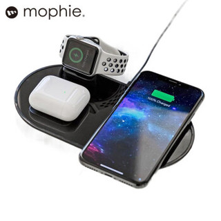 mophie无线充电器iWatch手表AirPods2耳机三合一充电器苹果同款11pro华为无线充 三合一无线充电器（镜面款）