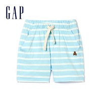 [2件2.5折价：25元]Gap婴儿休闲运动短裤夏季460509 E 男宝宝布莱纳小熊刺绣童装裤子
