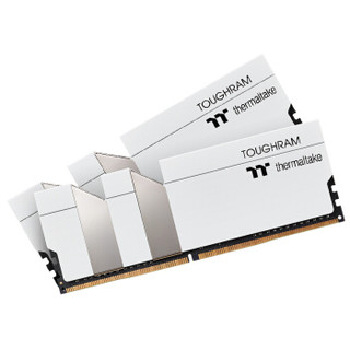 Tt（Thermaltake）ToughRam DDR4 3200 16GB(8Gx2)套装 白色 台式机电脑内存（ 铝合金散热片/软件监控测温）