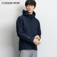 KOLON SPORT/可隆户外冲锋衣 男子春夏专业款戈尔防风防泼水连帽夹克GORE-TEX 2L 藏青 LHGJ9SN101NA 115/185/XXL