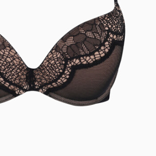 商品calvinklein卡尔文克莱ckblack系列女士有钢圈蕾丝无痕v型聚拢