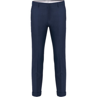 威可多VICUTU男士套西裤羊毛蓝色时尚修身商务西服裤VRS18121936惠 蓝色 180/90A