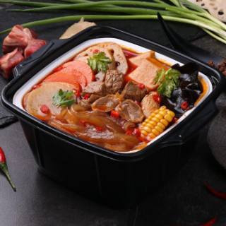 百草味 方便速食火锅套餐1405g 麻辣什锦火锅牛肉自热小火锅酸辣粉等