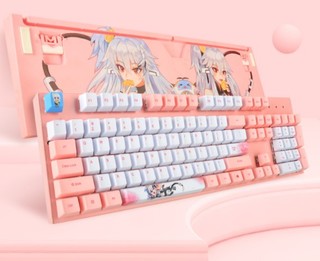 NINGMEI 宁美 GK91 PINK 有线机械键盘 108键 Type-C