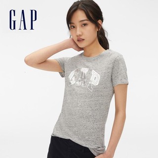 Gap 盖璞 215888 女装纯棉烫金LOGO短袖亲肤T恤