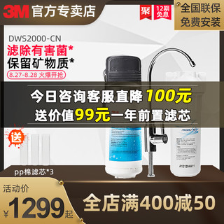 3M净水器 家用直饮净享 DWS2000-CN饮水机滤芯活性炭进口滤材2500