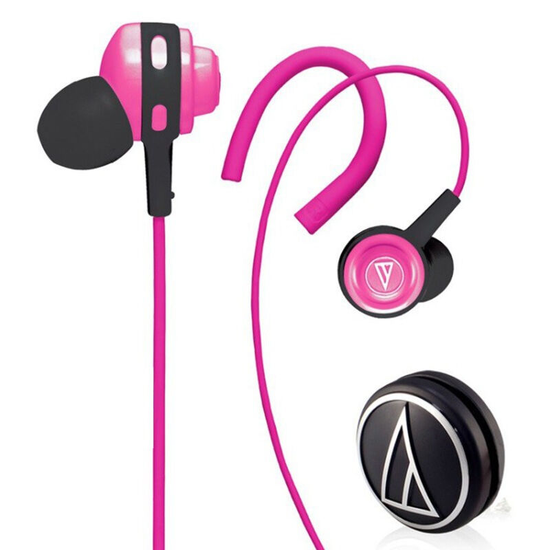 铁三角 ATH-COR150 入耳式挂耳式有线耳机 粉色 3.5mm
