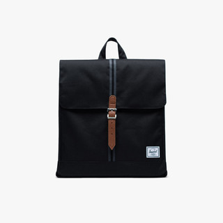 Herschel City 中号校园双肩包男书包背包潮牌女 ins 百搭10486 海军蓝/棕褐色皮革