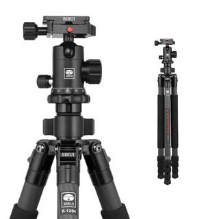 思锐R1204+G10KX相机三脚架单反佳能便携超轻碳纤维 专业高端碳素