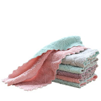 爱自由厨房珊瑚绒抹布厨房清洁毛巾吸水抹布洗碗布清洁布（5个装） *2件